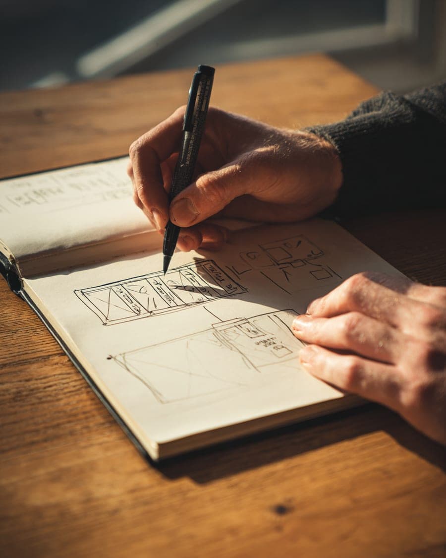 Sketching out a website strategy plan for a Detroit business